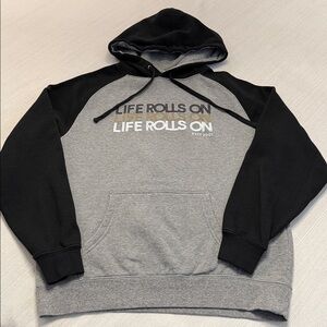 INDEPENDENT TRADING COMPANY Black and Gray Hoodie. Size S